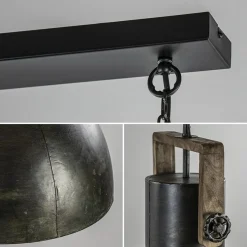 Sale Straluma Hanglamp Shelly 2-lichts brons/hout