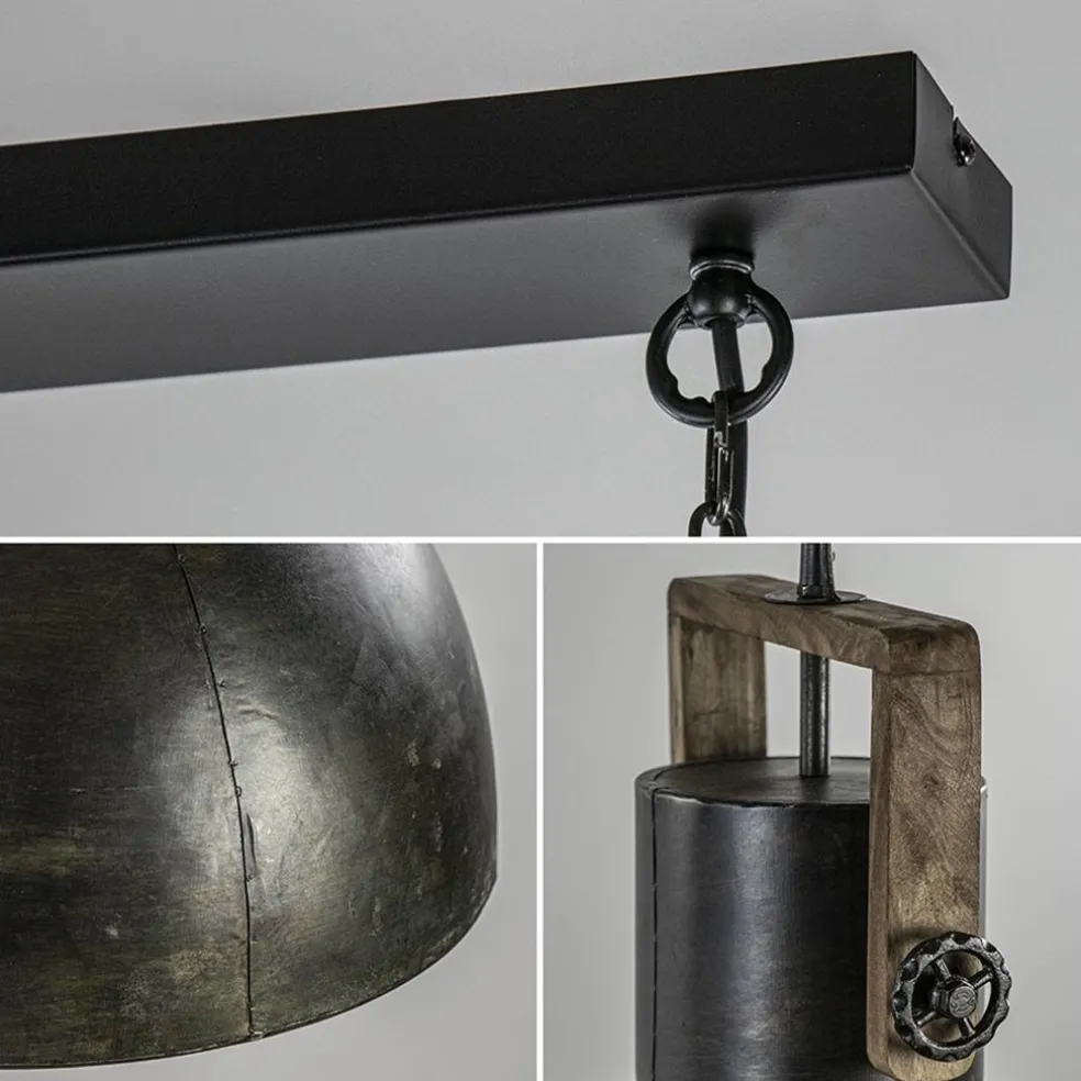 Sale Straluma Hanglamp Shelly 2-lichts brons/hout