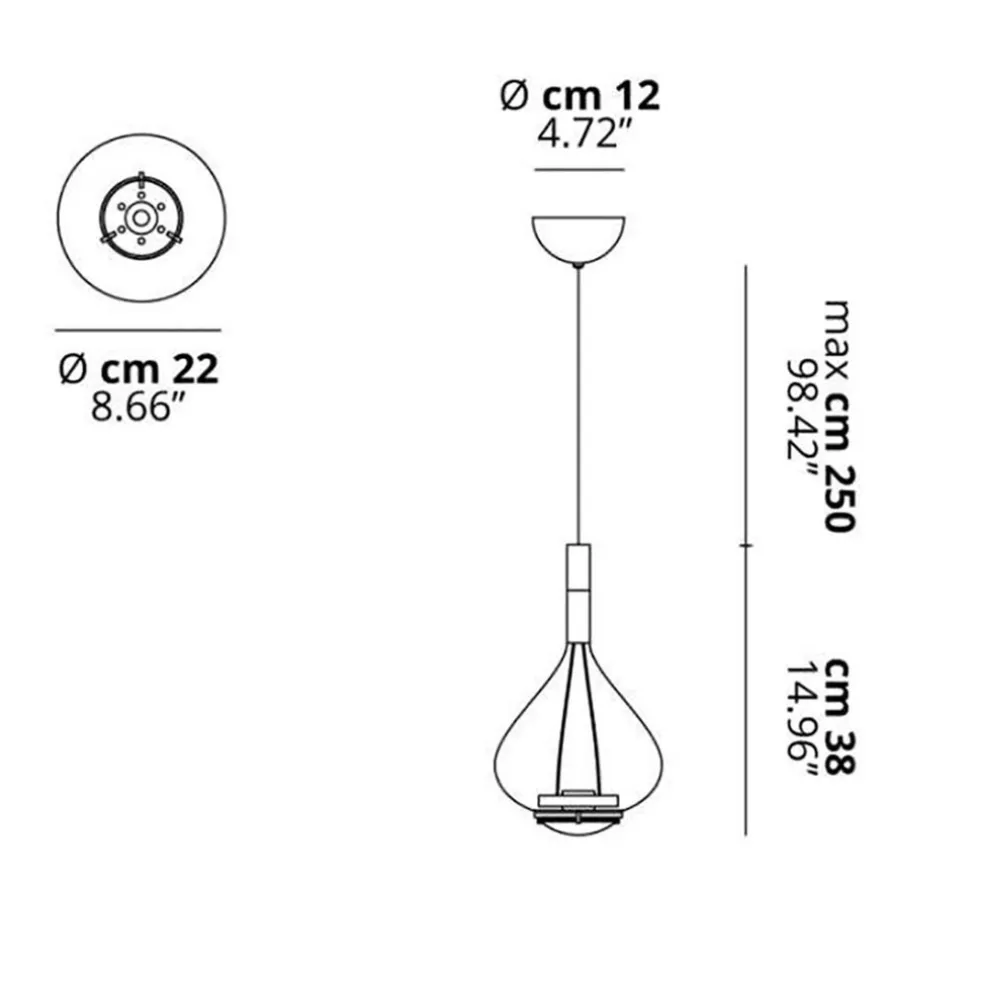 Hot Straluma Hanglamp Sky-fall medium clear inclusief LED