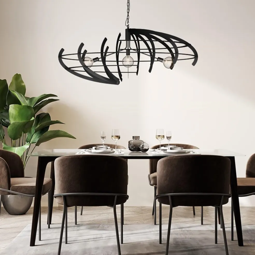 Shop Straluma Hanglamp Terra ovaal zwart