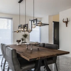 Clearance Straluma Hanglamp Tortona 7l 210 zwartstaal/koper