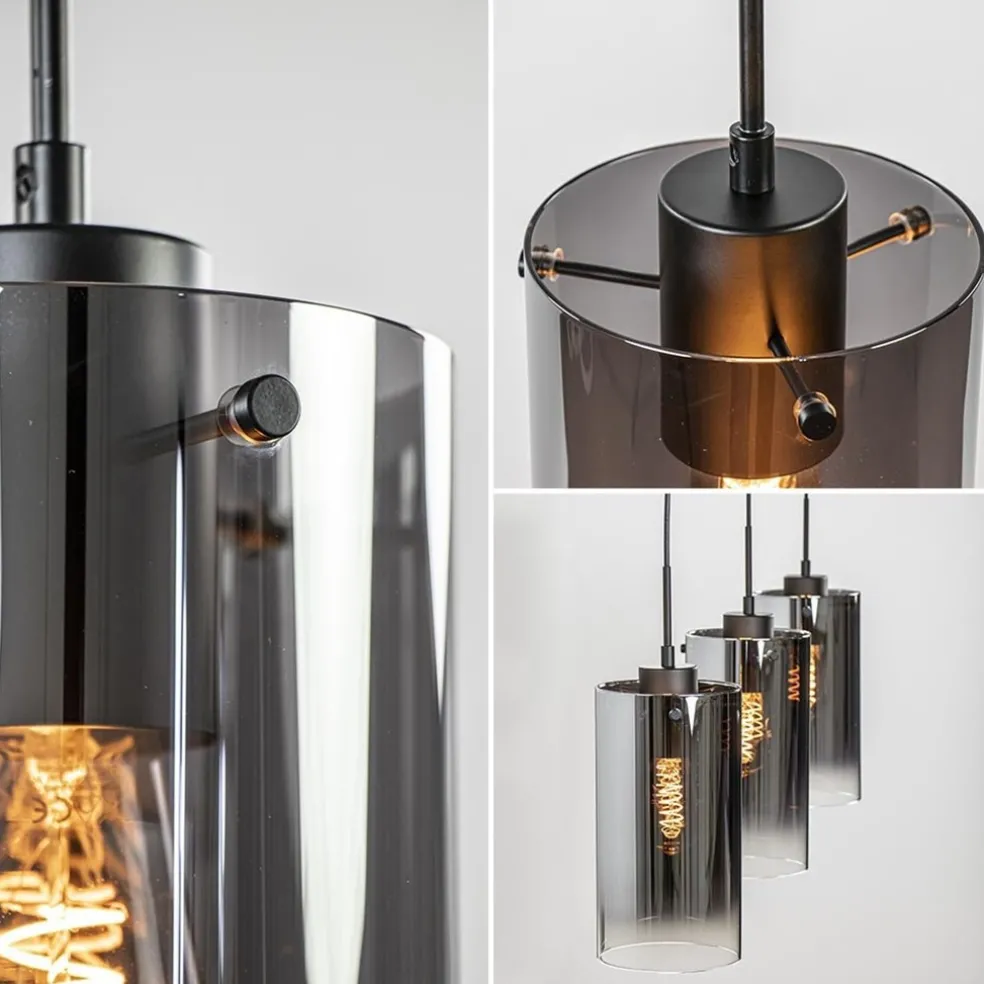 Flash Sale Straluma Hanglamp Ventotto 3l zwart/smoke glas