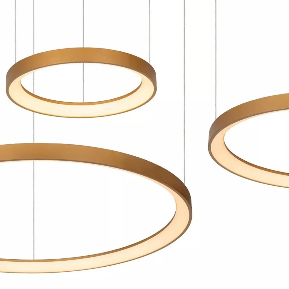 Hot Straluma Hanglamp Vidal 3 ringen matgoud