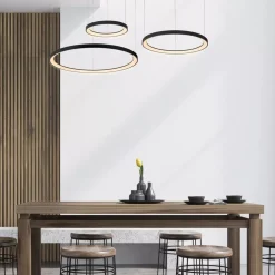Hot Straluma Hanglamp Vidal 3 ringen zwart
