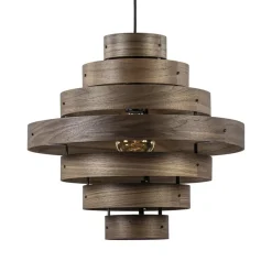 Online Straluma Hanglamp Walnut zwart / walnoot hout