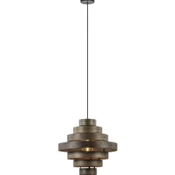 Online Straluma Hanglamp Walnut  zwart / walnoot hout