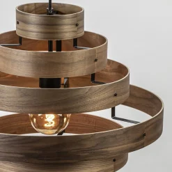 Online Straluma Hanglamp Walnut zwart / walnoot hout
