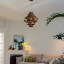 Online Straluma Hanglamp Walnut zwart / walnoot hout