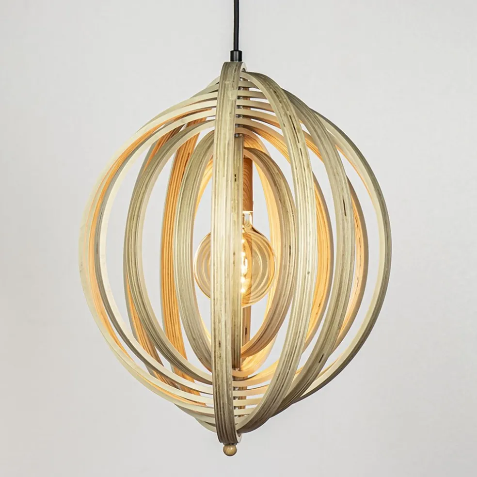 Online Straluma Hanglamp Woody 44 hout naturel