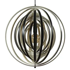 Shop Straluma Hanglamp Woody 59 zwart/naturel hout