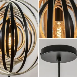 Shop Straluma Hanglamp Woody 59 zwart/naturel hout