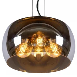 Shop Straluma Hanglamp zwart + smoke glas 40cm