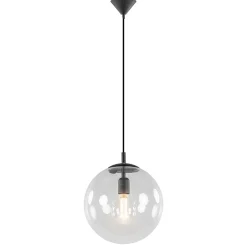 Best Sale Straluma Hanglamp zwart met helder glazen bol 30 cm
