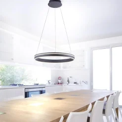 Discount Straluma Hanglamp zwart ring 60cm + afst.bed.CCT