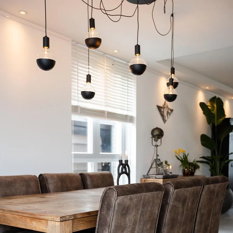 Best Sale Straluma Hanglamp zwart Spin met 6 snoeren