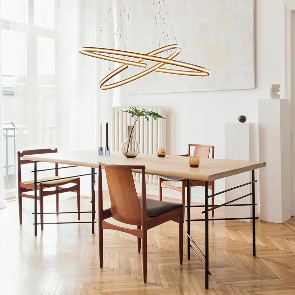 Store Straluma Hanglamp zwart 2x ledband ovaal
