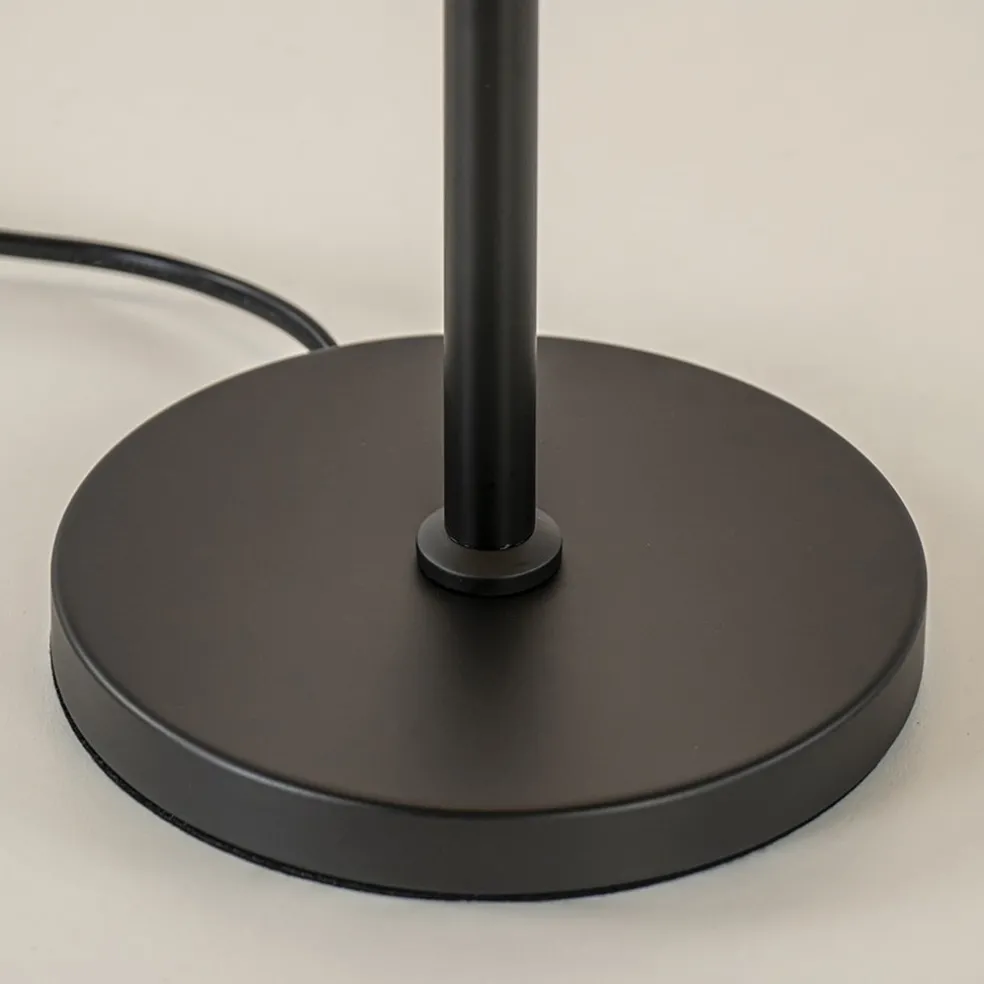 Shop Straluma Hoge tafellamp zwart met wit glazen kap
