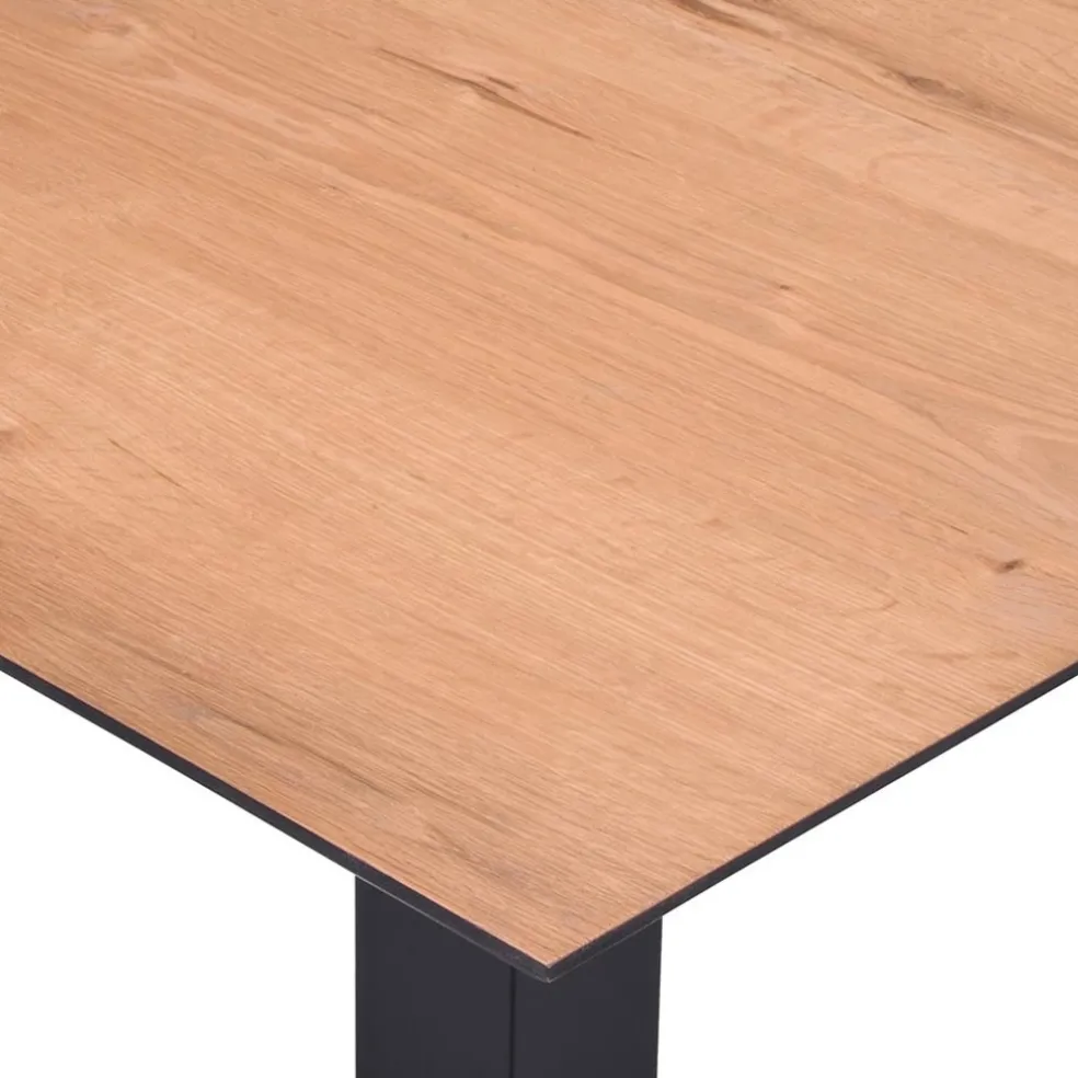 Store Straluma Horeca Bartafel vierkant 80x80 zwart met eiken