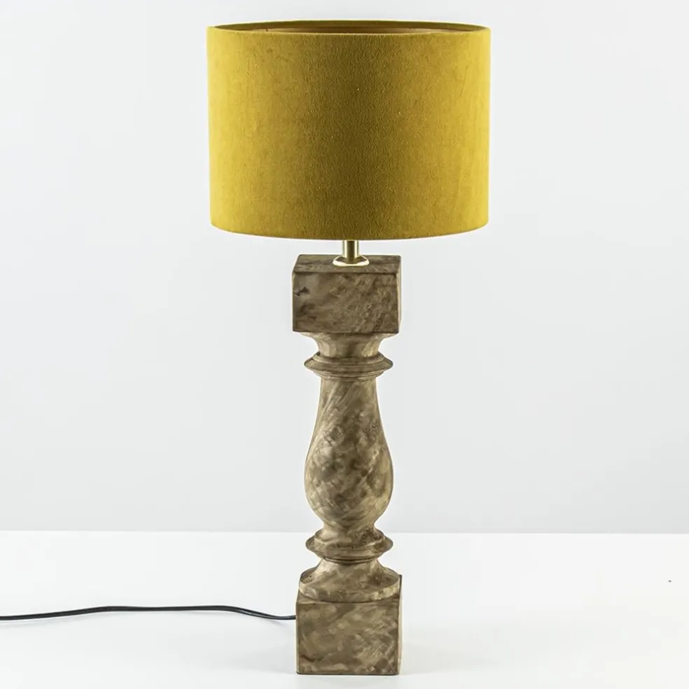 Sale Straluma Houten lampvoet Cumani met bronzen fitting