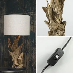 Cheap Straluma Houten lampvoet Ikal Light and Living exclusief kap