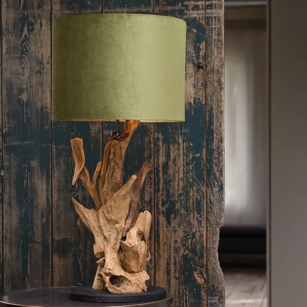 Cheap Straluma Houten lampvoet Ikal Light and Living exclusief kap