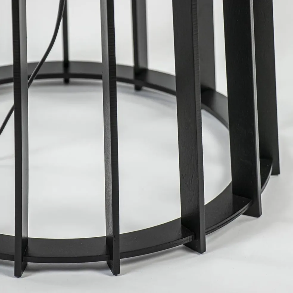 Best Straluma Houten lampvoet mat zwart exclusief kap