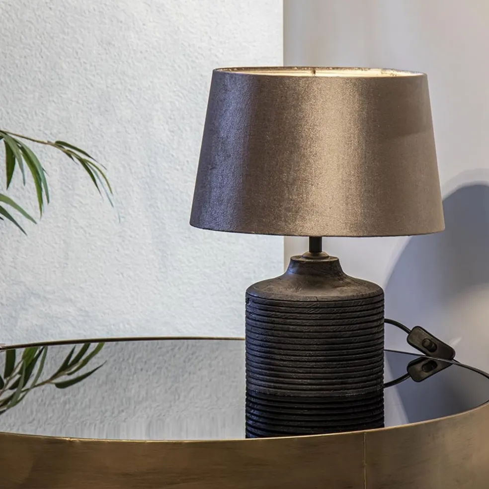 Flash Sale Straluma Houten lampvoet Paolu zwart exclusief kap