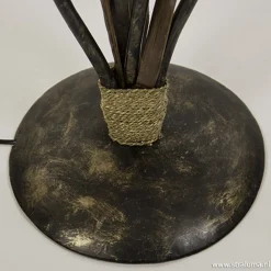 New Straluma Houten vloerlamp met kelk van schelpen