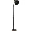 Shop Straluma Industrieel landelijke vloerlamp Jody zink met hout