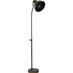Shop Straluma Industrieel landelijke vloerlamp Jody zink met hout