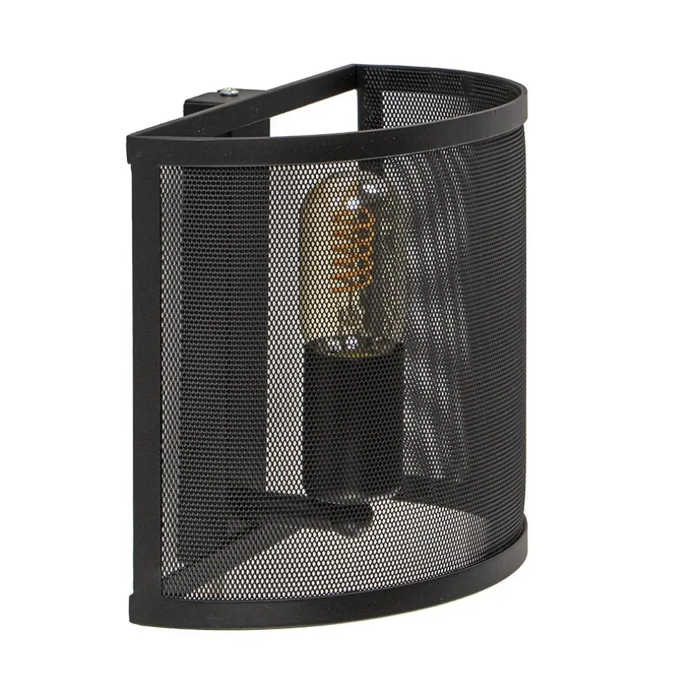 Best Straluma Industrieel landelijke wandlamp met gaas