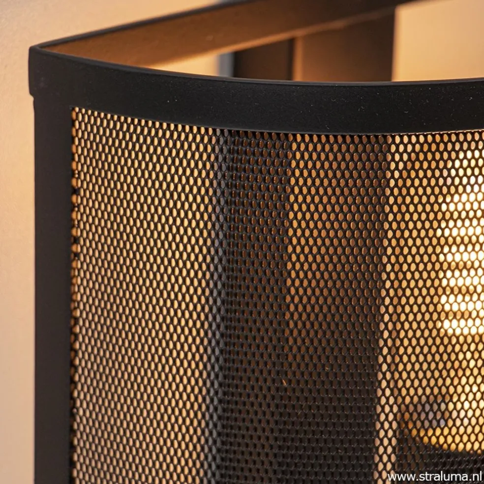 Best Straluma Industrieel landelijke wandlamp met gaas