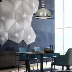 Online Straluma Industriele hanglamp olijf metaal Bikkel