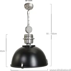Best Sale Straluma Industriele hanglamp zwart voor eettafel