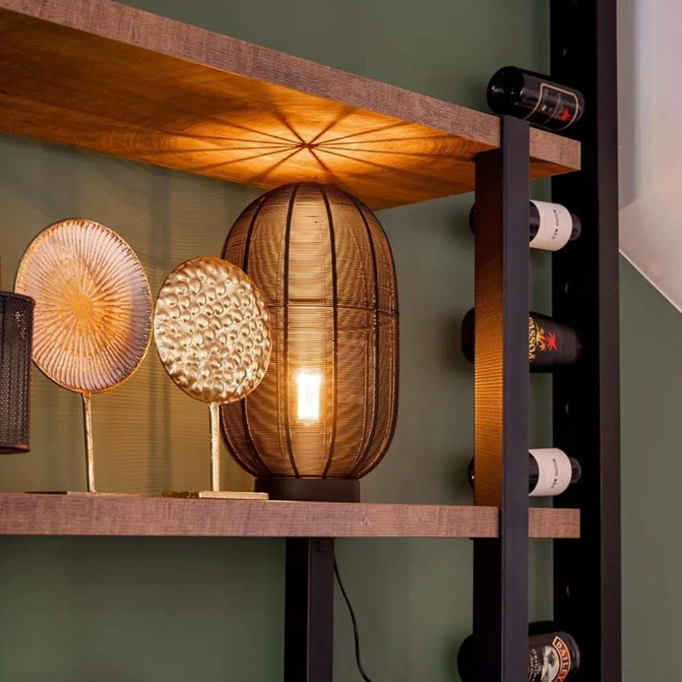 Clearance Straluma Industriële draad tafellamp Ophra zwart
