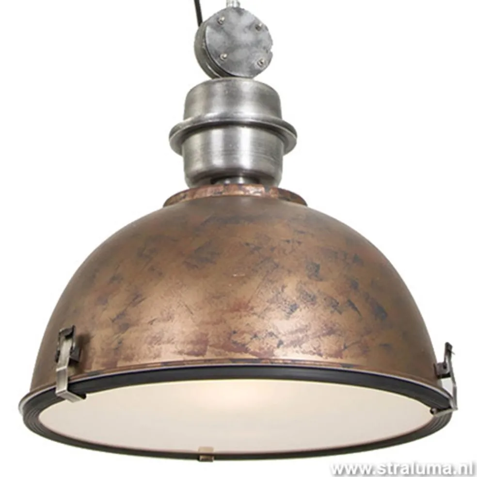 Discount Straluma Industriële hanglamp bruin/brons tafel