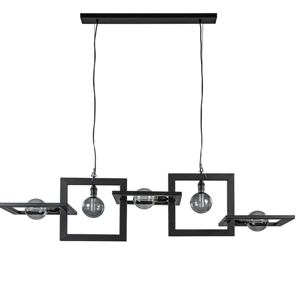 Cheap Straluma Industriële hanglamp mat zwart metalen frame