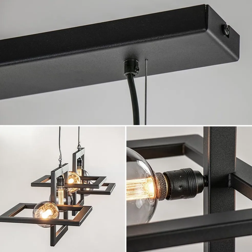 Cheap Straluma Industriële hanglamp mat zwart metalen frame