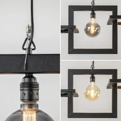 Cheap Straluma Industriële hanglamp mat zwart metalen frame