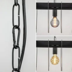 Online Straluma Industriële hanglamp squares mat zwart metaal