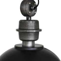 Outlet Straluma Industriële 3-lichts hanglamp bikkel mat zwart