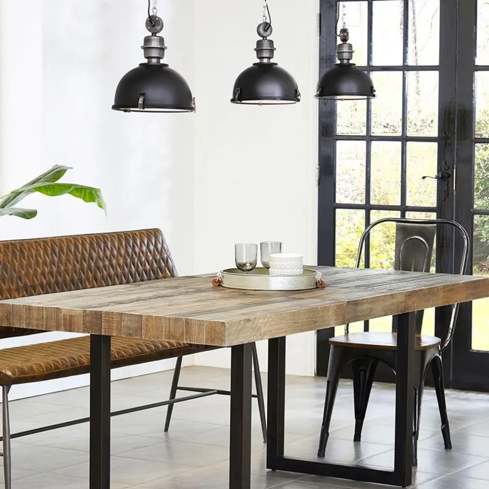 Outlet Straluma Industriële 3-lichts hanglamp bikkel mat zwart