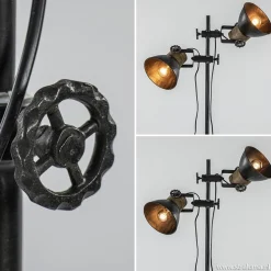 Fashion Straluma Industriële vloerlamp Jody metaal met hout