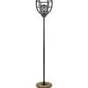 Sale Straluma Industriële vloerlamp zwart staal met houten details