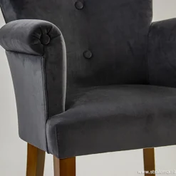 Flash Sale Straluma Klassieke armstoel kersenhout in stof