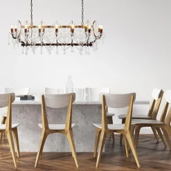 Cheap Straluma Klassieke eettafelhanglamp met kristal