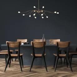 Cheap Straluma Klassieke eettafelhanglamp brons met wit glas dim to warm