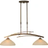 Shop Straluma Klassieke hanglamp Bolzano brons amber