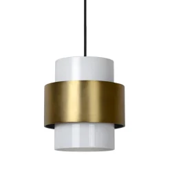 Cheap Straluma Klassieke hanglamp goud met opaal glazen kap