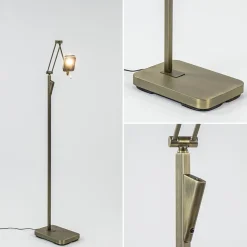 Clearance Straluma Klassieke leeslamp met dimbaar LED donker brons